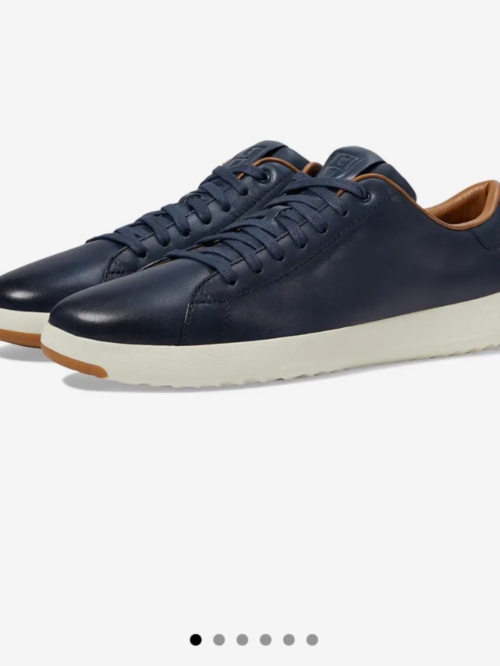 Cole Haan Men's grandpro tennis Leather Low-Top Sneakers navy blue NEW size 9.5